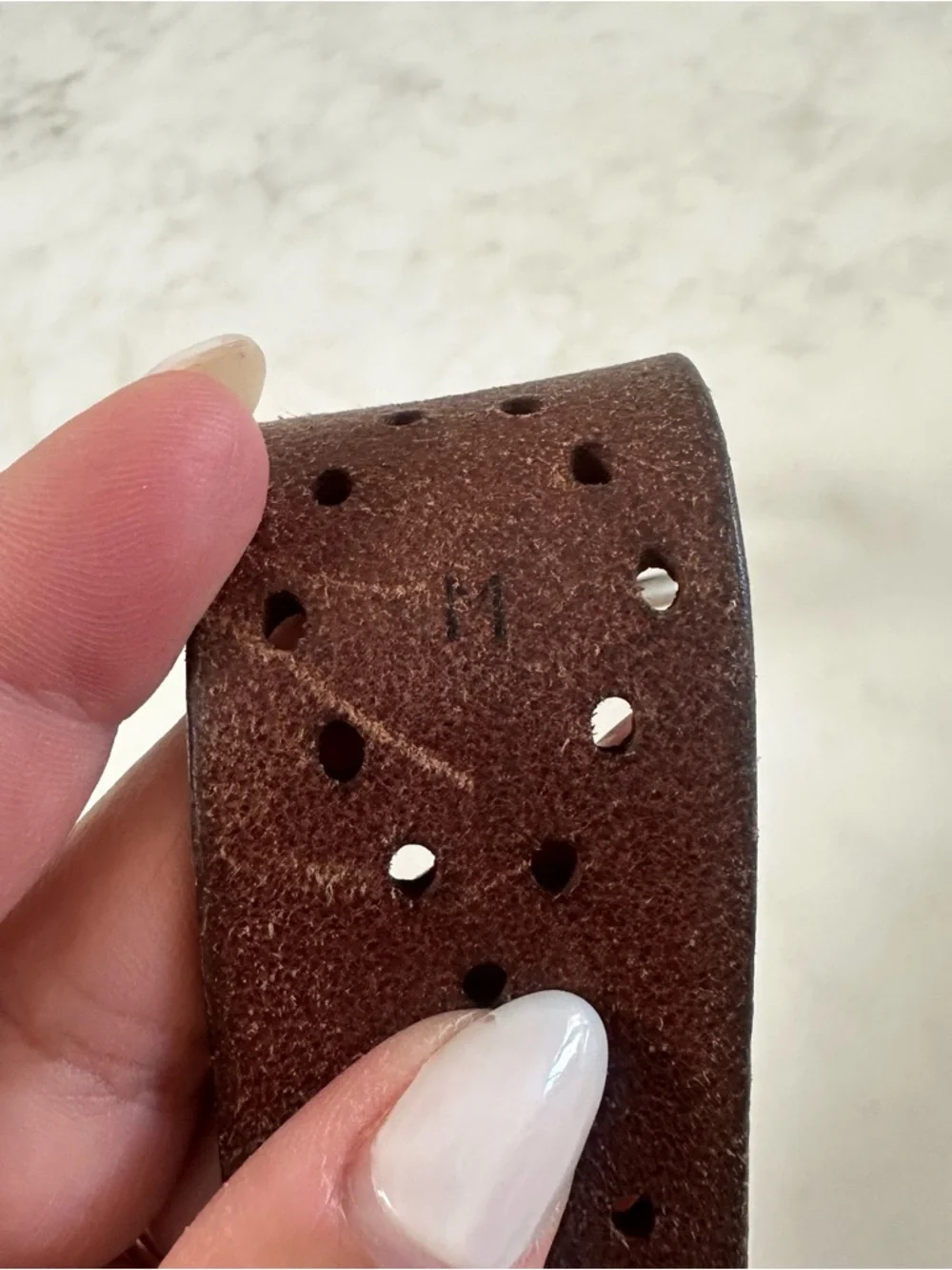 Women’s J. Crew Brown Leather Belt with Silver Buckle. Size Medium - Picture 6 of 11